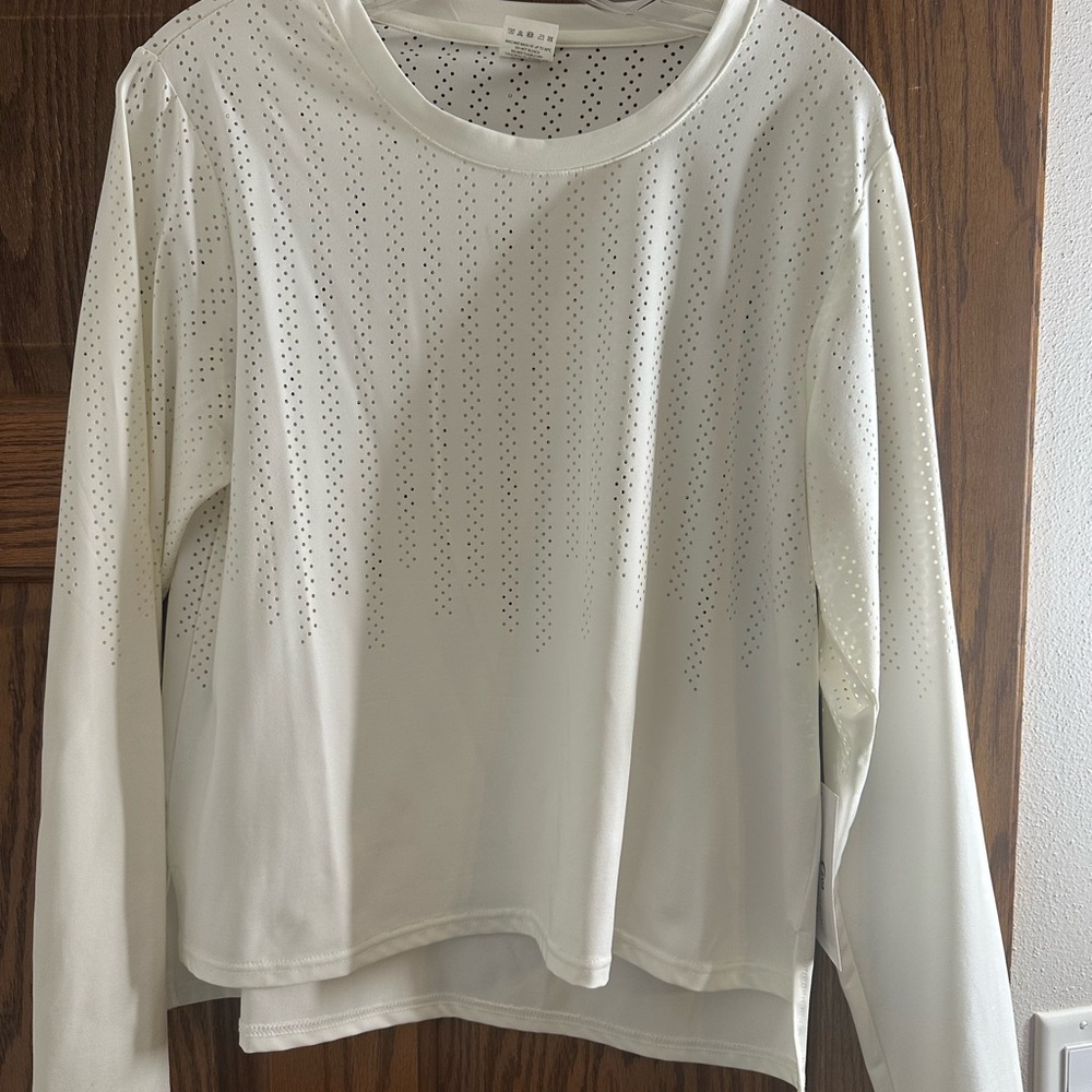 ZYIA White Long Sleeve Women's Top